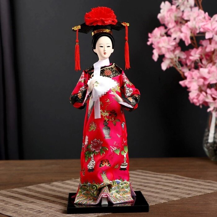 Кукла коллекционная "Китаянка в национальном платье с платочком" 32х12,5х12,5 см от компании Интернет-гипермаркет «MOLL» - фото 1
