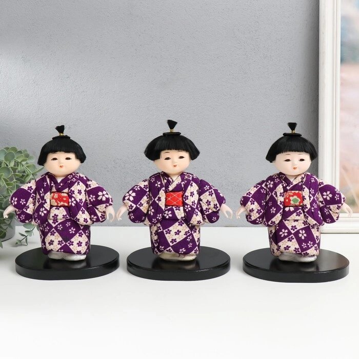 Кукла коллекционная "Маленькая девочка в красочном кимоно" МИКС 12,5х15х21 см от компании Интернет-гипермаркет «MOLL» - фото 1