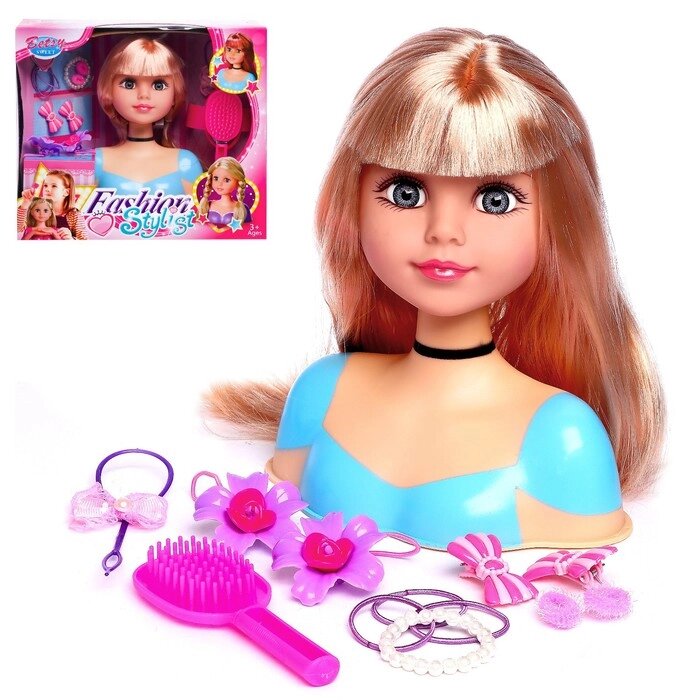 Кукла-манекен для создания причёсок "Бетси", с аксессуарами от компании Интернет-гипермаркет «MOLL» - фото 1