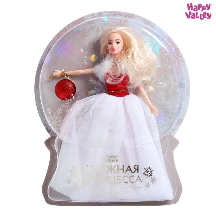 Кукла-модель шарнирная "Снежная принцесса", с аксессуаром, красно-белое платье от компании Интернет-гипермаркет «MOLL» - фото 1