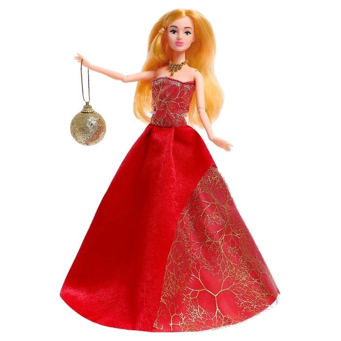 Кукла "Снежная принцесса" с аксессуаром, красное платье, в ПАКЕТЕ от компании Интернет-гипермаркет «MOLL» - фото 1