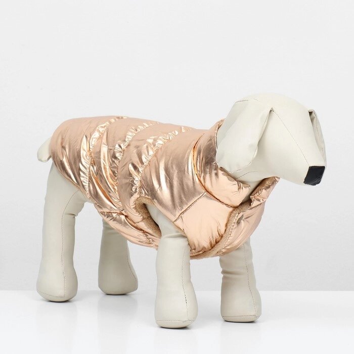 Куртка для собак "Блеск", 2XL (ДС 45, ОГ 64, ОШ 38 см), бронзовая от компании Интернет-гипермаркет «MOLL» - фото 1