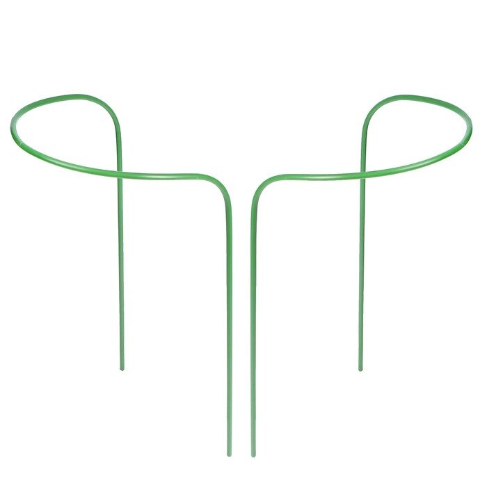 Кустодержатель, d = 50 см, h = 90 см, ножка d = 1 см, металл, набор 2 шт., зелёный от компании Интернет-гипермаркет «MOLL» - фото 1