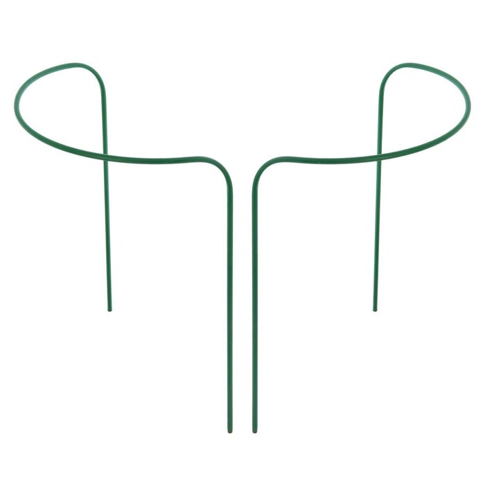 Кустодержатель, d = 60 см, h = 90 см, ножка d = 1 см, металл, набор 2 шт., зелёный от компании Интернет-гипермаркет «MOLL» - фото 1