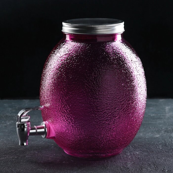 Кувшин с краником "Фреш", 4 л, цвет розовый от компании Интернет-гипермаркет «MOLL» - фото 1