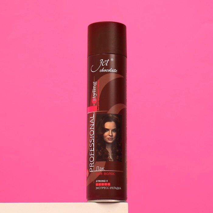 Лак для волос Jet chocolate Strong maxi "Экстра сильная фиксация", 300 мл от компании Интернет-гипермаркет «MOLL» - фото 1