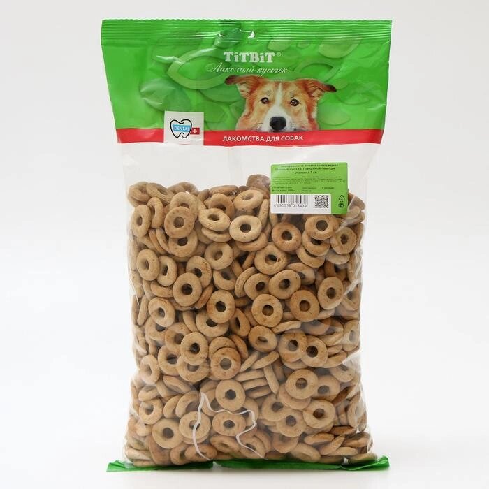 Лакомство TiTBiT для собак, мясные сушки говядина, мягкая упаковка, 1 кг от компании Интернет-гипермаркет «MOLL» - фото 1
