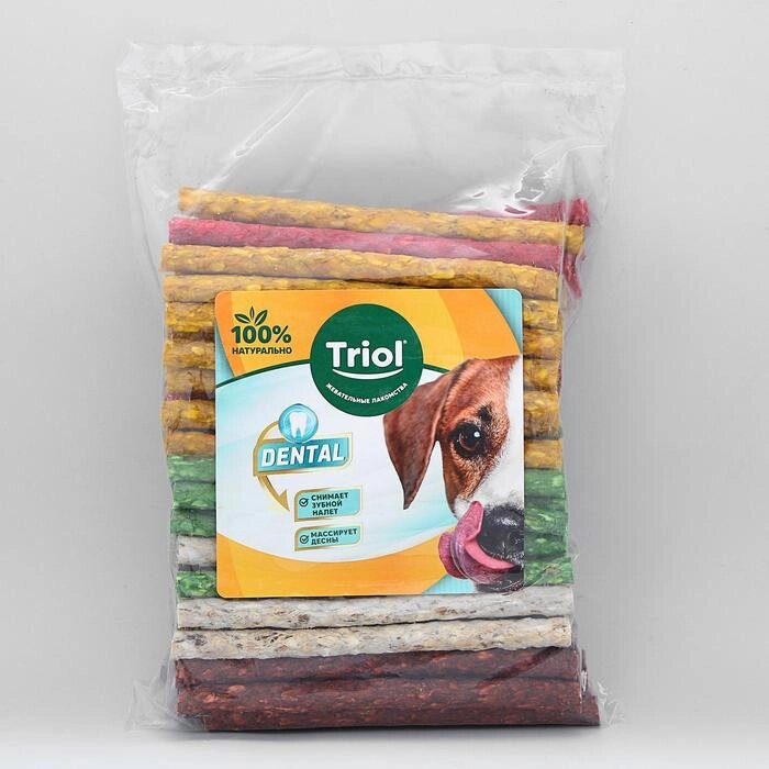 Лакомство Triol Mix палочки прессованные, для собак, d=1 см х 13 см, 8-10 г, 100 шт. от компании Интернет-гипермаркет «MOLL» - фото 1