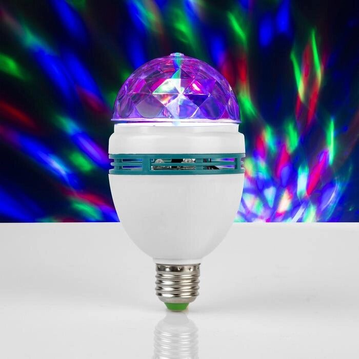 Лампа хрустальный шар, d=8 см, эффект зеркального шара 17х8х8 220V, тип цоколя Е27 от компании Интернет-гипермаркет «MOLL» - фото 1