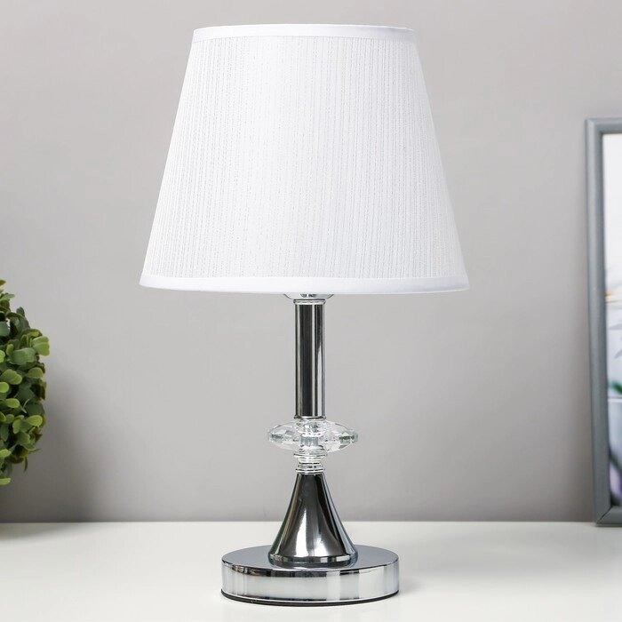 Лампа настольная "Алора" 1х40Вт Е27 хром 21х21х36 см. от компании Интернет-гипермаркет «MOLL» - фото 1