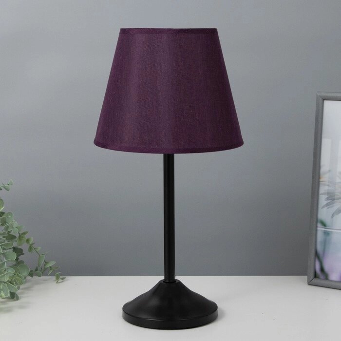 Лампа настольная "Элеонора" 1х15Вт Е27 черный/фиолетовый 22х22х42см от компании Интернет-гипермаркет «MOLL» - фото 1