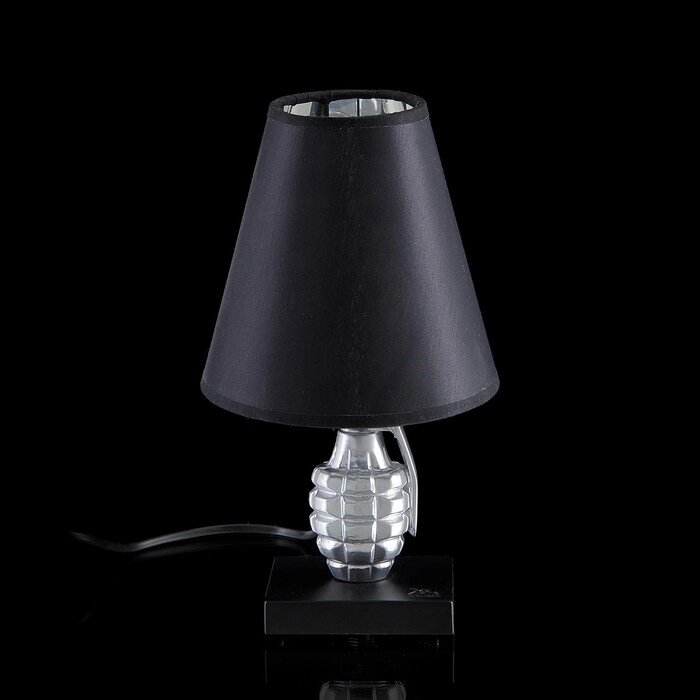Лампа настольная "Граната" чёрно-серебристая от компании Интернет-гипермаркет «MOLL» - фото 1