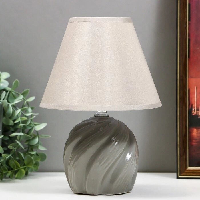 Лампа настольная керамика "Кадди" 1хE14 40Вт серый 18х18х27 см. от компании Интернет-гипермаркет «MOLL» - фото 1