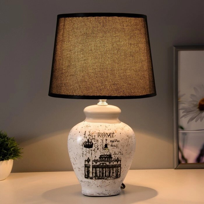 Лампа настольная керамика "Римская империя" Е14 220В 39х25х25 см от компании Интернет-гипермаркет «MOLL» - фото 1