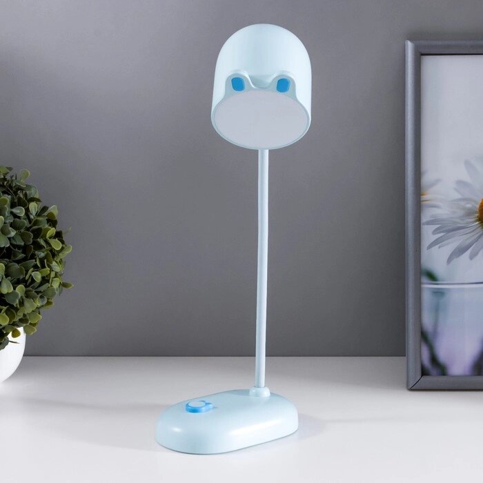 Лампа настольная "Мими" LED 3Вт диммер USB голубой 8х12,5х32 см от компании Интернет-гипермаркет «MOLL» - фото 1
