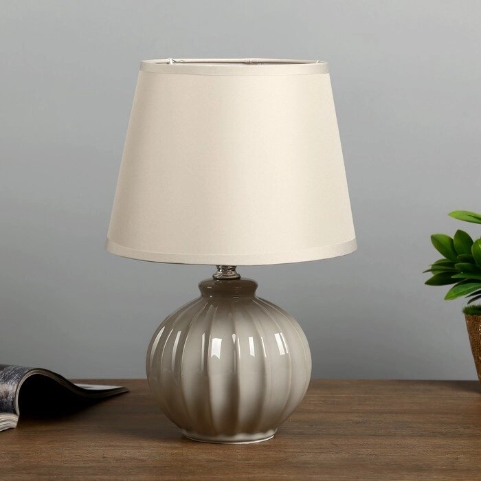 Лампа настольная "Сандра" Е27 1х40Вт серый 20х20х29,5 см от компании Интернет-гипермаркет «MOLL» - фото 1
