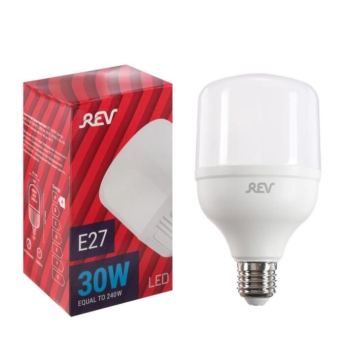Лампа светодиодная REV PowerMax, T100, E27, 30 Вт, 6500 K, холодный свет от компании Интернет-гипермаркет «MOLL» - фото 1