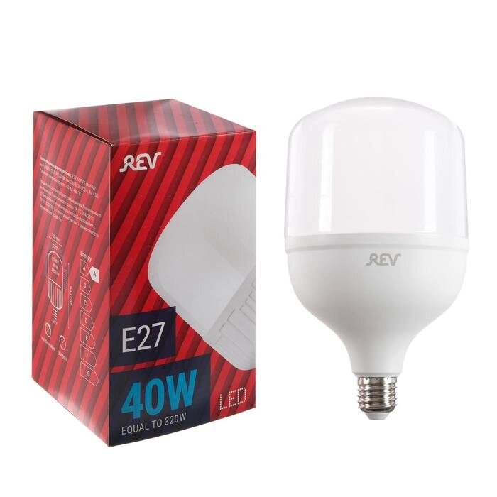 Лампа светодиодная REV PowerMax, T120, E27, 40 Вт, 6500 K, холодный свет от компании Интернет-гипермаркет «MOLL» - фото 1