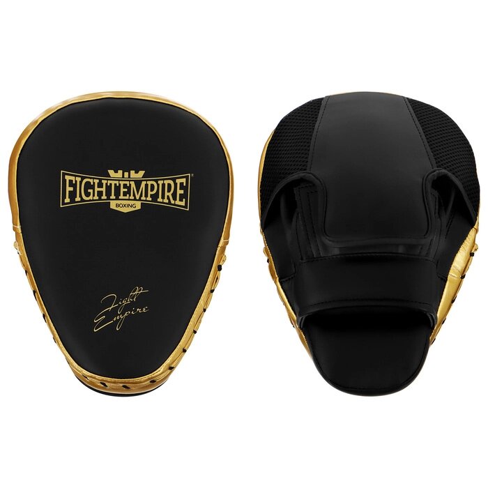 Лапа боксёрская FIGHT EMPIRE PRO, 1 шт., цвет чёрный/золотой от компании Интернет-гипермаркет «MOLL» - фото 1