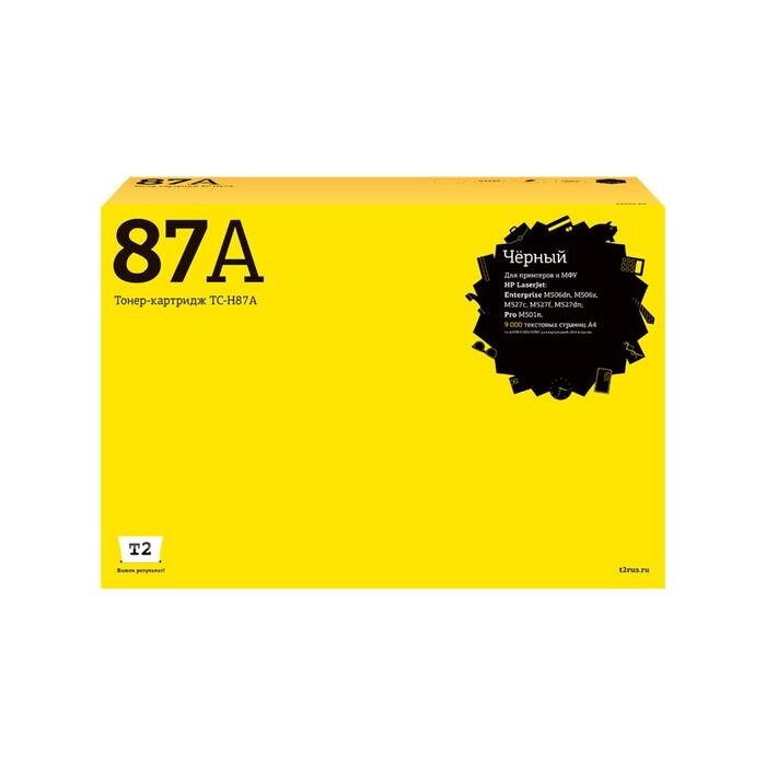 Лазерный картридж T2 TC-H87A (87A/CF287A/287A/LaserJet) для принтеров HP, черный от компании Интернет-гипермаркет «MOLL» - фото 1