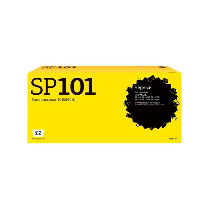 Лазерный картридж T2 TC-RSP101U (SP101E/407059/101Е/SP101) для принтеров Ricoh, черный от компании Интернет-гипермаркет «MOLL» - фото 1