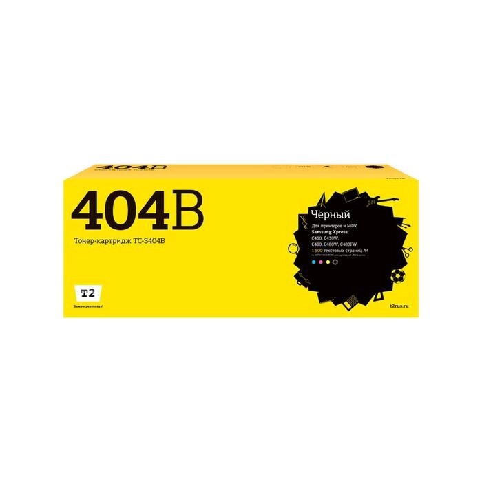 Лазерный картридж T2 TC-S404B (CLT-K404S/SU108A/K404S) для принтеров Samsung, черный от компании Интернет-гипермаркет «MOLL» - фото 1