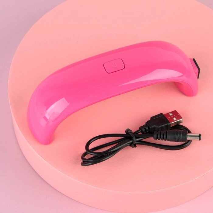 LED-лампа для сушки ногтей, 9 Вт, USB, цвет розовый от компании Интернет-гипермаркет «MOLL» - фото 1