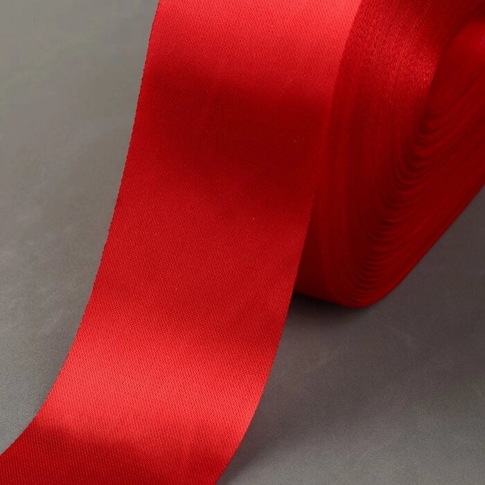 Лента атласная, 50 мм  100  5 м, цвет красный от компании Интернет-гипермаркет «MOLL» - фото 1