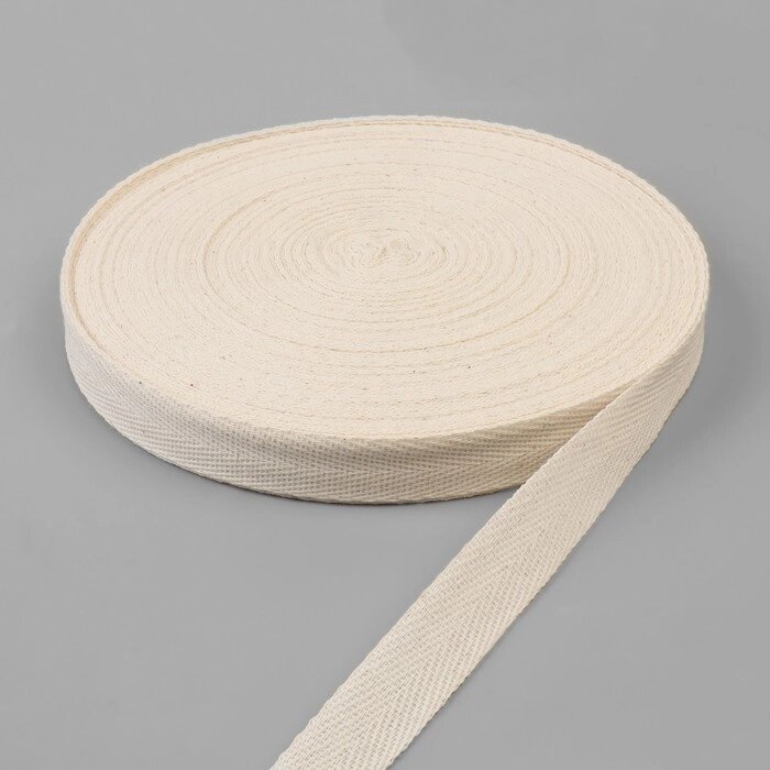 Лента киперная, 20 мм, 50  1 м, цвет белый от компании Интернет-гипермаркет «MOLL» - фото 1