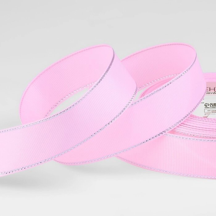 Лента репсовая "Серебряные нити", 25 мм  23  1 м, цвет светло-розовый №004 от компании Интернет-гипермаркет «MOLL» - фото 1