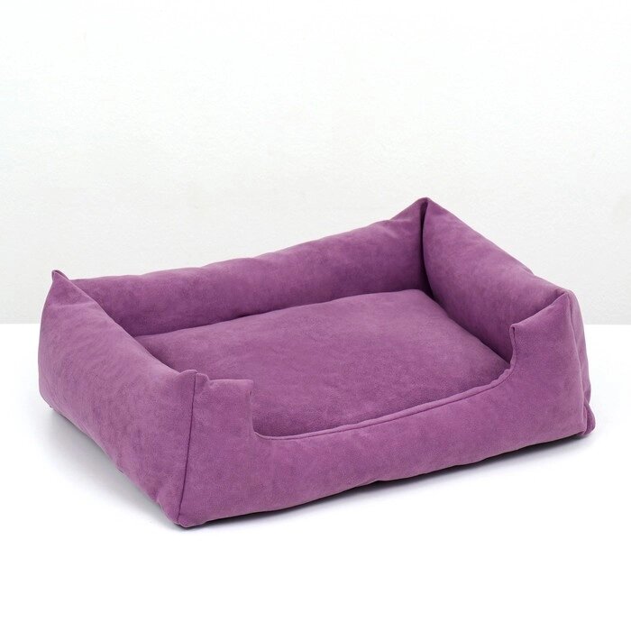 Лежанка-диван с двусторонней подушкой, 45 х 35 х 11 см, фиолетовая от компании Интернет-гипермаркет «MOLL» - фото 1