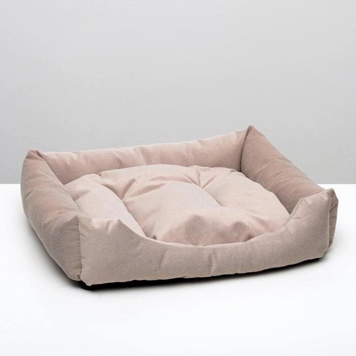 Лежанка-диван с двусторонней подушкой, 65 х 56 х 14 см, микс цветов от компании Интернет-гипермаркет «MOLL» - фото 1