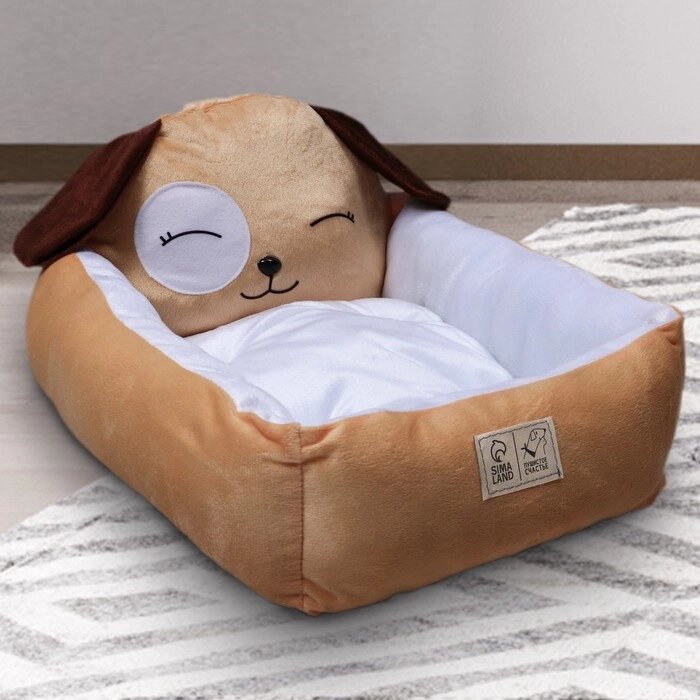 Лежанка с бортиком "Любимый щенок" 45х38х22 см от компании Интернет-гипермаркет «MOLL» - фото 1