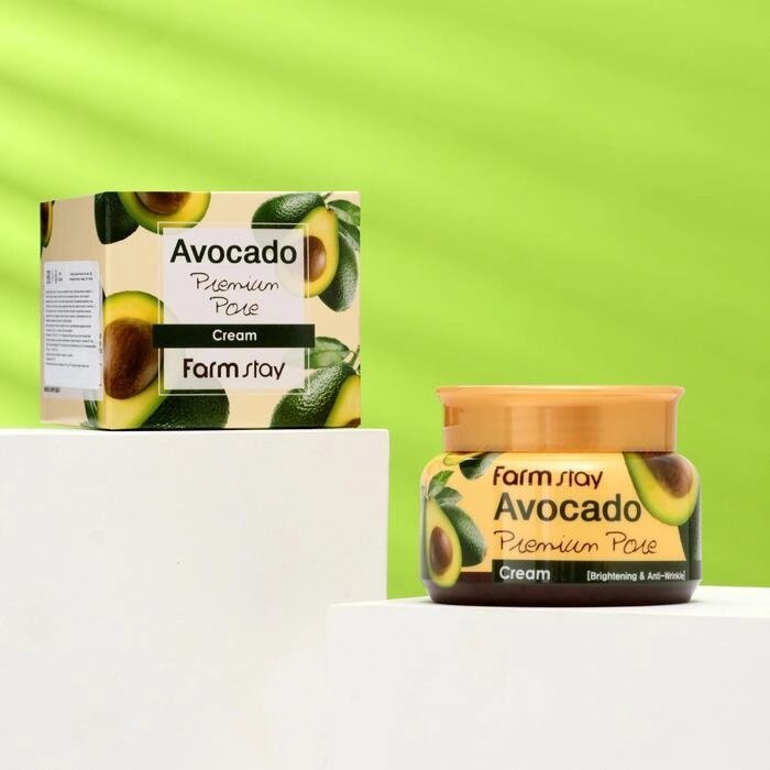 Лифтинг-крем для лица FarmStay Avocado Premium Pore Cream с авокадо, 100 г от компании Интернет-гипермаркет «MOLL» - фото 1