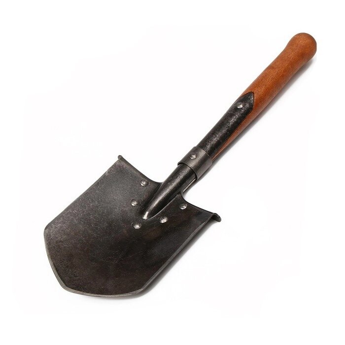 Лопата автомобильная, сапёрная, L = 51 см, деревянный черенок, без ручки от компании Интернет-гипермаркет «MOLL» - фото 1