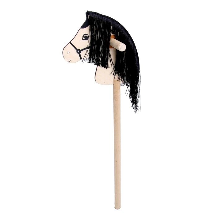 Лошадка на палке 6мм с волосами Игрушка 1707/65 от компании Интернет-гипермаркет «MOLL» - фото 1