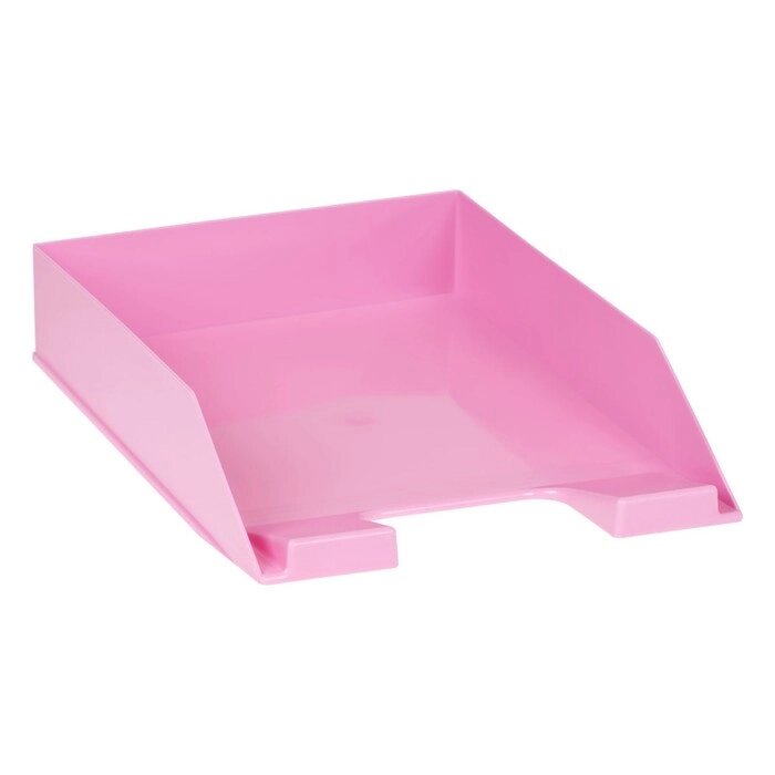 Лоток для бумаг горизонтальный СТАММ "Фаворит", розовый от компании Интернет-гипермаркет «MOLL» - фото 1