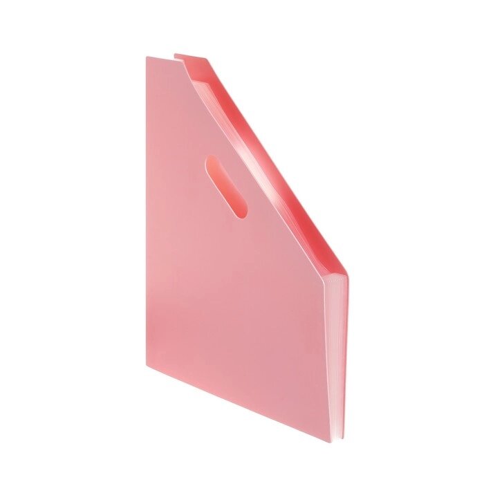 Лоток вертикальный для бумаг А4, пластик, 12 отделений, пастель розовый от компании Интернет-гипермаркет «MOLL» - фото 1