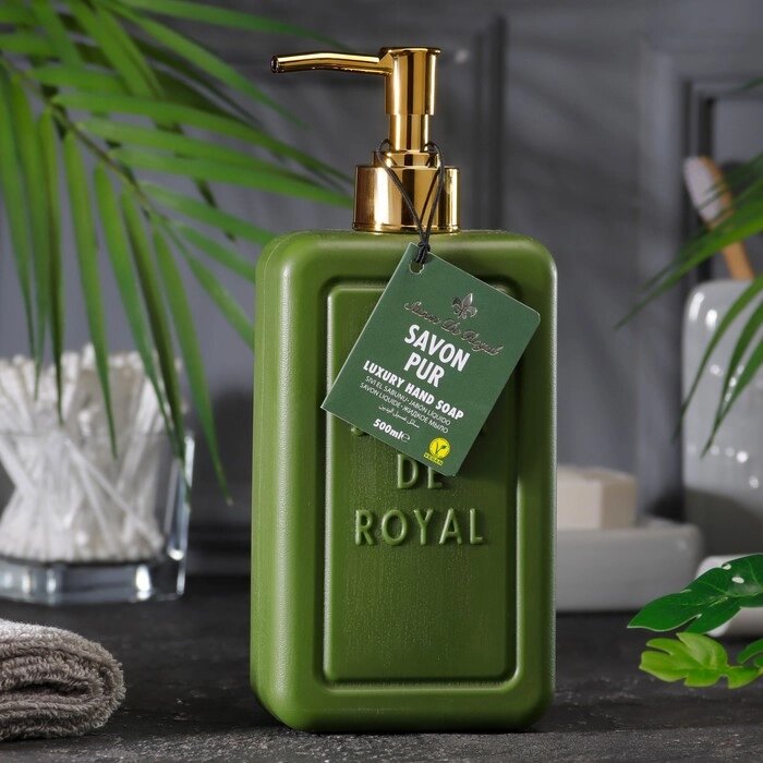 Люксовое жидкое мыло для рук "Зеленое", серия "Чистота", Savon De Royal, 500 мл от компании Интернет-гипермаркет «MOLL» - фото 1