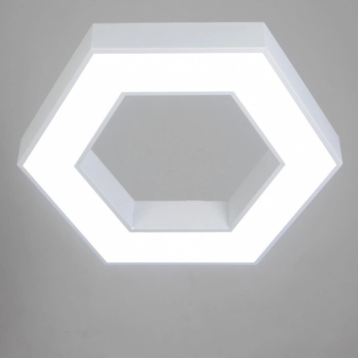 Люстра "Гексгон" LED 36Вт 4000К белый 60х60х70 см от компании Интернет-гипермаркет «MOLL» - фото 1