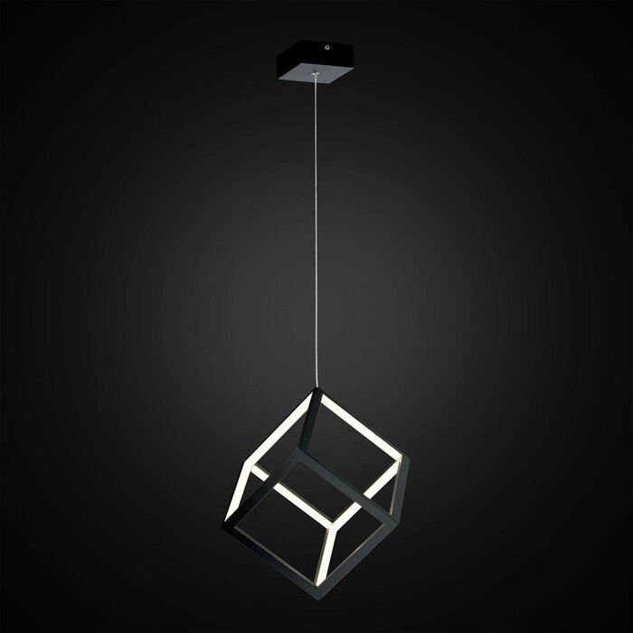 Люстра Куб, 30Вт LED, 1950Lm, 4000K, чёрный от компании Интернет-гипермаркет «MOLL» - фото 1