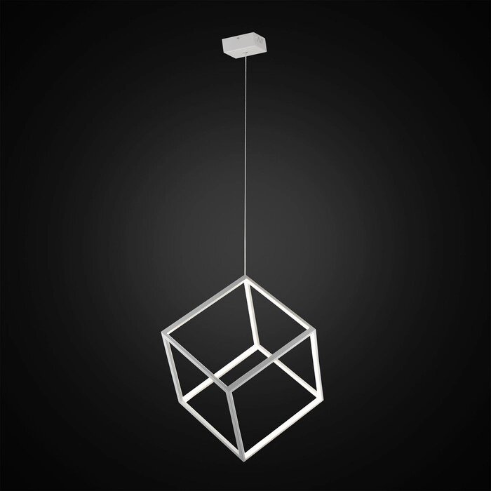 Люстра Куб, 40Вт LED, 2600Lm, 4000K, белый от компании Интернет-гипермаркет «MOLL» - фото 1