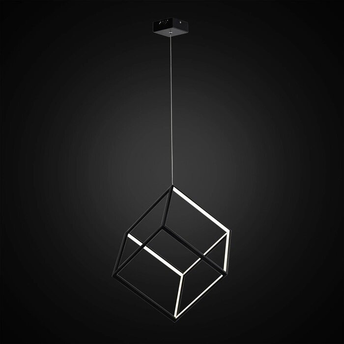 Люстра Куб, 40Вт LED, 2600Lm, 4000K, чёрный от компании Интернет-гипермаркет «MOLL» - фото 1