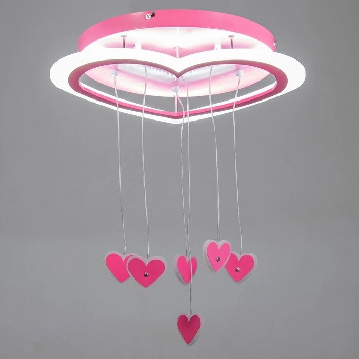 Люстра "Нежность" LED 51Вт 4000К розовый 50х50х30 см от компании Интернет-гипермаркет «MOLL» - фото 1