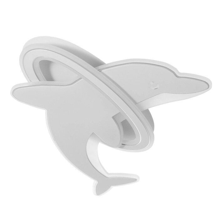 Люстра с ПДУ "Дельфин LED 140Вт 3000-6000К диммер белый  60х60х9 см от компании Интернет-гипермаркет «MOLL» - фото 1