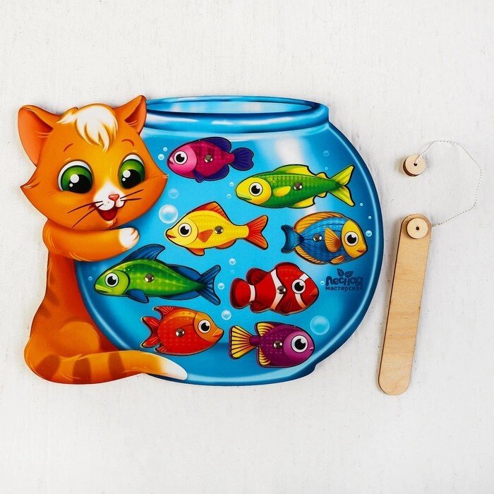 Магнитная рыбалка "Кот", головоломка от компании Интернет-гипермаркет «MOLL» - фото 1