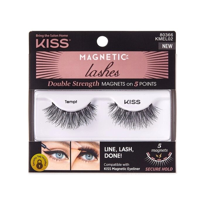 Магнитные ресницы нового поколения Kiss Tempt Magnetic Eyeliner Lash KMEL02, пара от компании Интернет-гипермаркет «MOLL» - фото 1