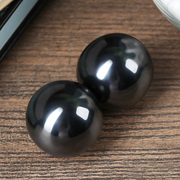 Магнитные шары чёрные набор 2 шт d=3,5 см от компании Интернет-гипермаркет «MOLL» - фото 1