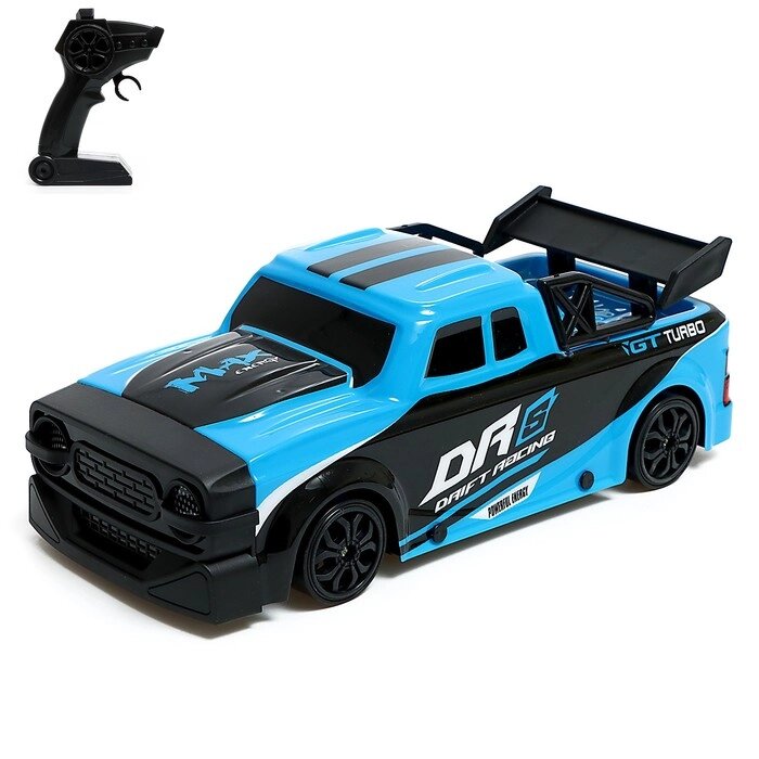 Машина "Дрифт", радиоуправление, со сменными колёсами, с аккумулятором, синий от компании Интернет-гипермаркет «MOLL» - фото 1