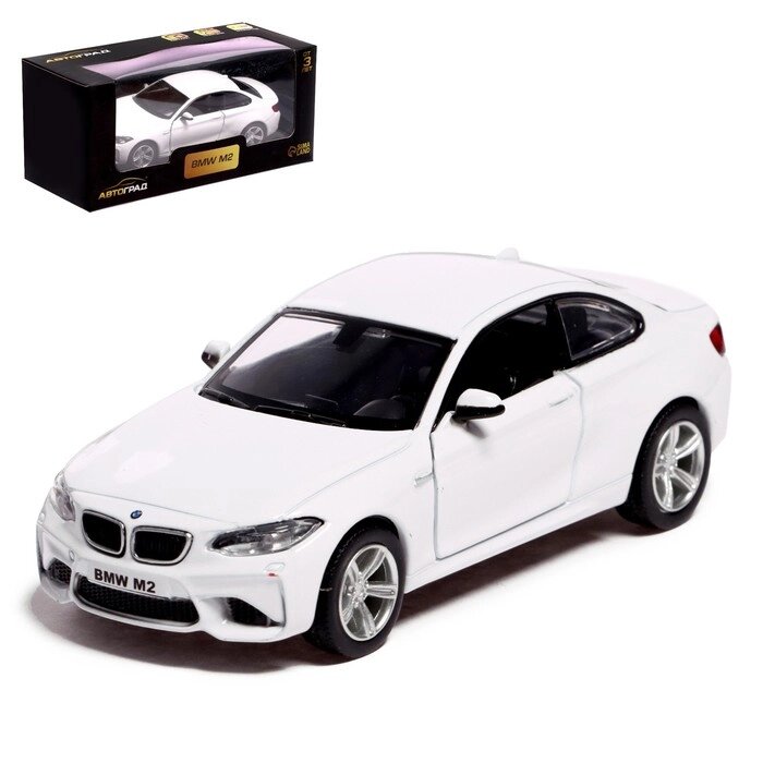 Машина металлическая BMW M2 COUPE, 1:32, инерция, открываются двери, цвет белый от компании Интернет-гипермаркет «MOLL» - фото 1